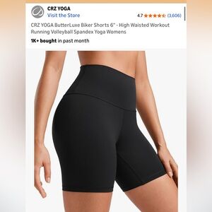 CRZ YOGA Women's Black Bike Shorts